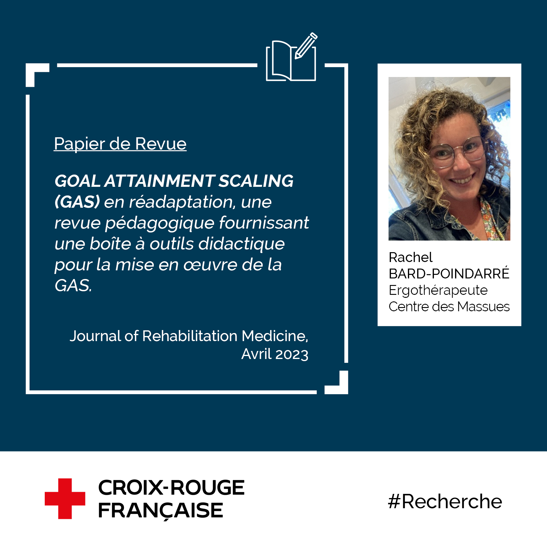 Papier de Revue publié sur la méthode GAS, par Rachel Bard-Pondarré, ergothérapeute dans le Centre des Massues de la Croix-Rouge française